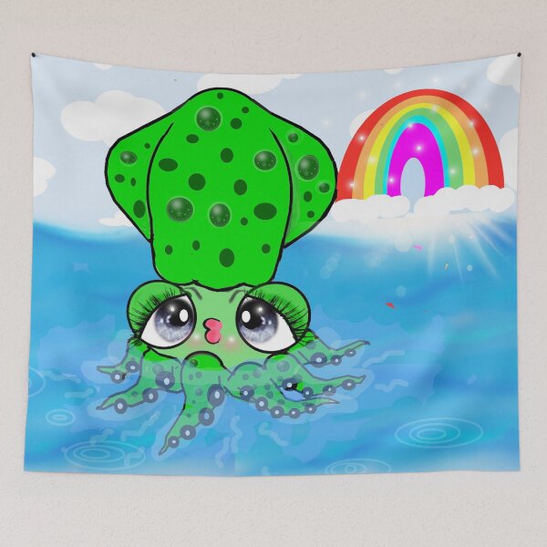 Item preview, Green cuttlefish designed and sold by Shirley cute art .