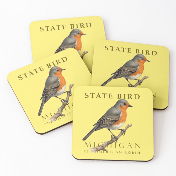 Item preview, Michigan Turdus Migratorius Bird Design designed and sold by taiche.