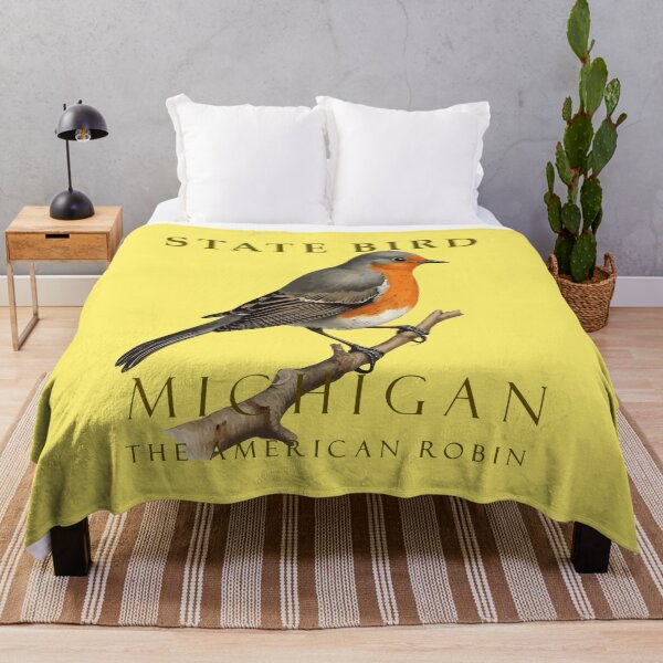 Item preview, Michigan Turdus Migratorius Bird Design designed and sold by taiche.