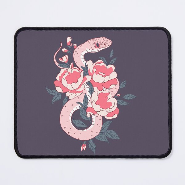 Item preview, Pink Snake with Peony Flowers  designed and sold by Jess.a.creates.
