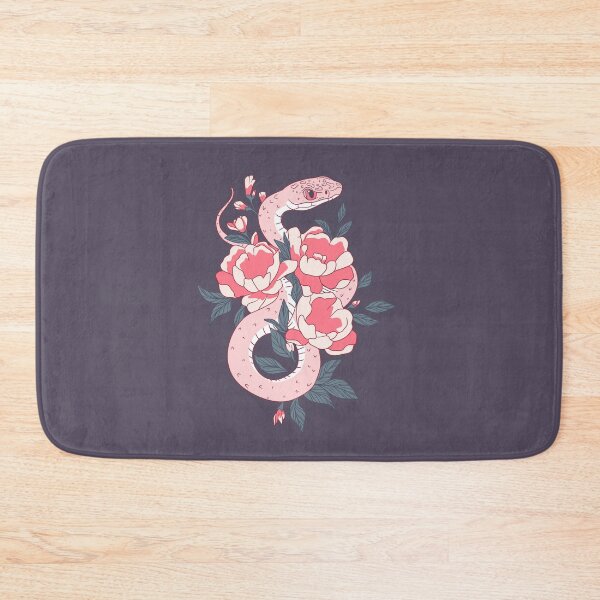 Item preview, Pink Snake with Peony Flowers  designed and sold by Jess.a.creates.