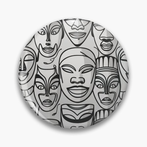Item preview, Tribal Faces Collage – A Tapestry of Cultural Narratives designed and sold by WildStroke.