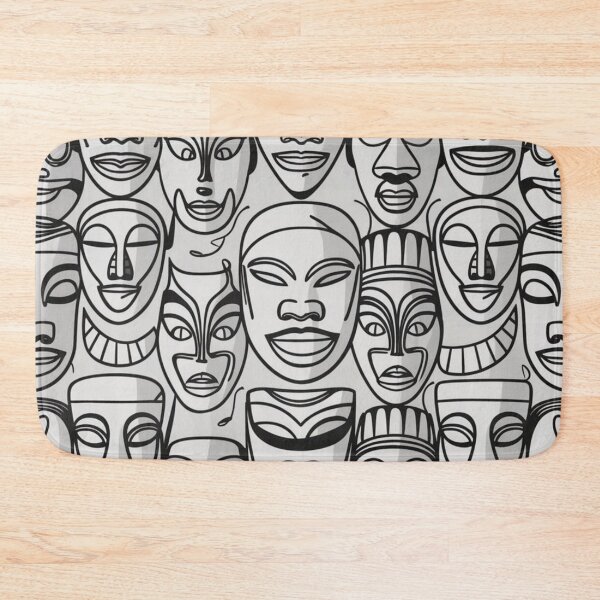 Item preview, Tribal Faces Collage – A Tapestry of Cultural Narratives designed and sold by WildStroke.