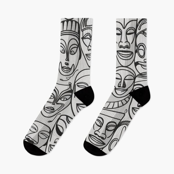Artikelvorschau, Tribal Faces Collage – Ein Wandteppich kultureller Erzählungen entworfen und verkauft von WildStroke.