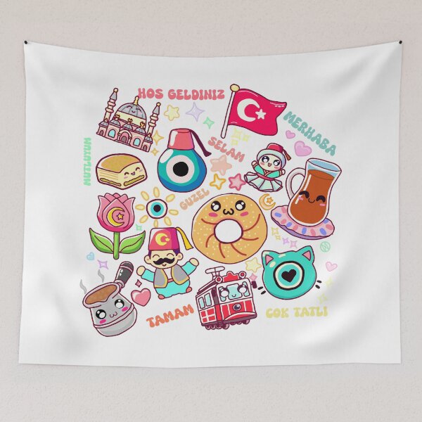 Item preview, Kawaii Türkiye - Culture, Travel and Adorable Symbols designed and sold by petiteToulon.