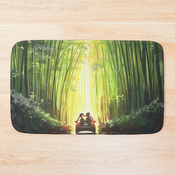 Item preview, Family Journey of Serenity Driving an Electric Car through a Peaceful Bamboo Forest designed and sold by CheerForGoods.