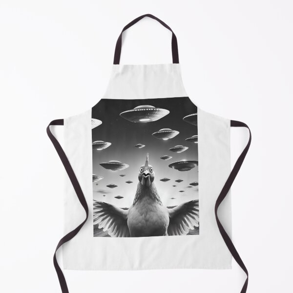 Item preview, Funny Alien Chicken UFO Dairy Chicken Selfie with UFOs designed and sold by Kimberley King Art King Art.