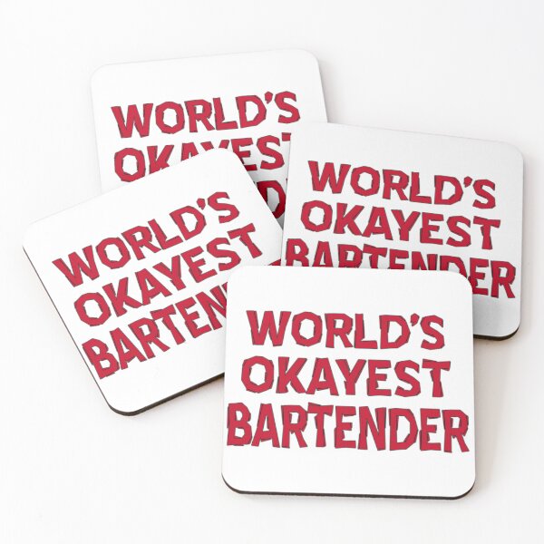 Item preview, worlds okayest Bartender Barmaid Barman Mixologists designed and sold by ramwebroom.
