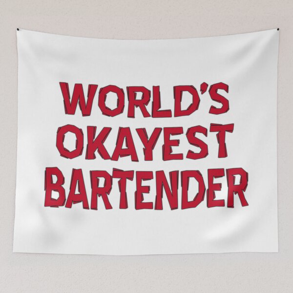 Item preview, worlds okayest Bartender Barmaid Barman Mixologists designed and sold by ramwebroom.
