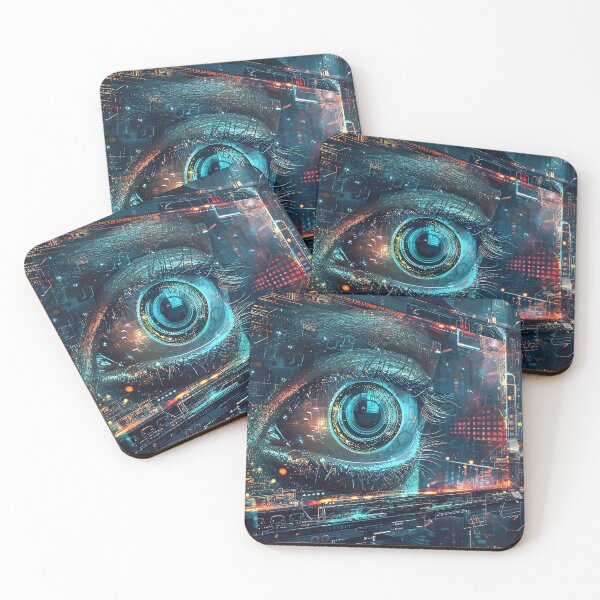 Item preview, Surreal Digital Eye Observing as a Futuristic Assistant in Vibrant Daliesque Styles designed and sold by CheerForGoods.