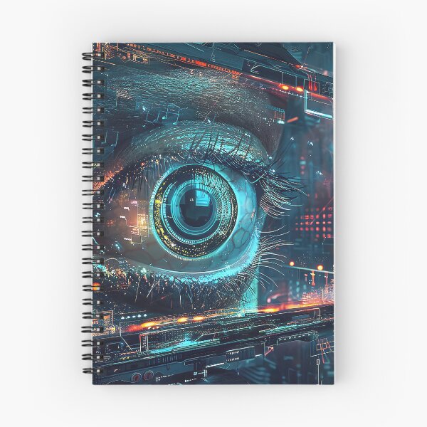 Item preview, Surreal Digital Eye Observing as a Futuristic Assistant in Vibrant Daliesque Styles designed and sold by CheerForGoods.