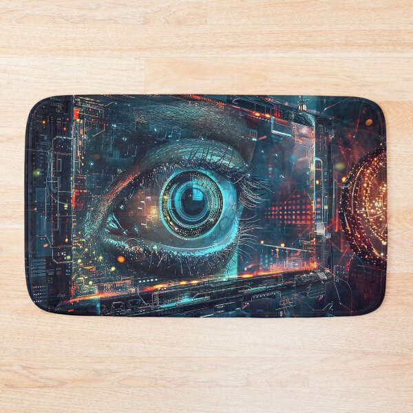 Item preview, Surreal Digital Eye Observing as a Futuristic Assistant in Vibrant Daliesque Styles designed and sold by CheerForGoods.