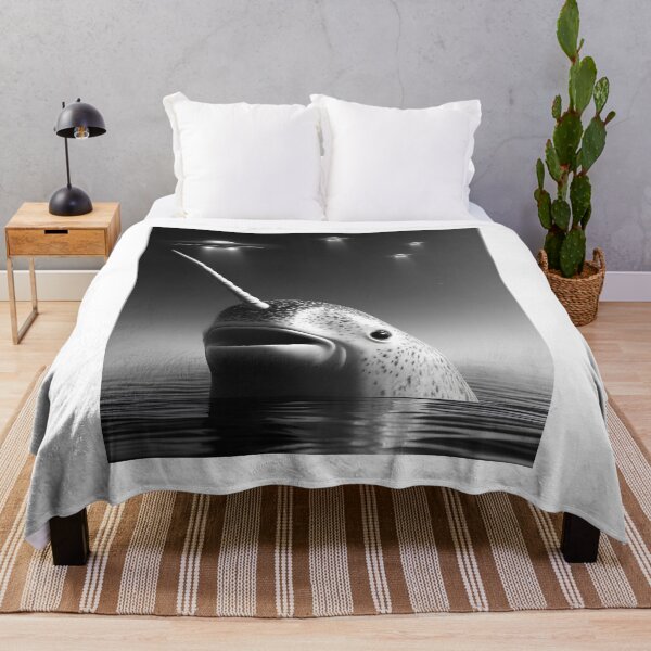 Item preview, Funny Alien Narwhal UFO Narwhal Selfie with UFOs designed and sold by Kimberley King Art King Art.