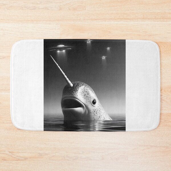 Item preview, Funny Alien Narwhal UFO Narwhal Selfie with UFOs designed and sold by Kimberley King Art  King Art.