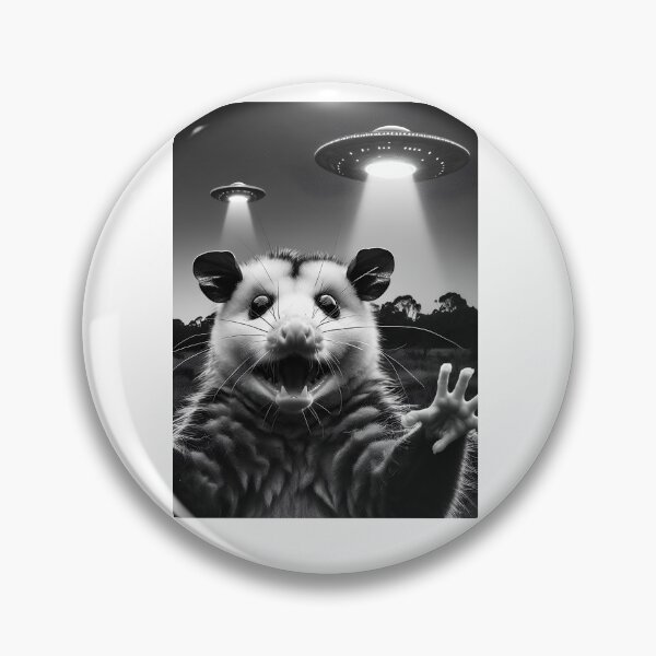 Item preview, Funny Alien Possum UFO Possum Selfie with UFOs designed and sold by Kimberley King Art  King Art.