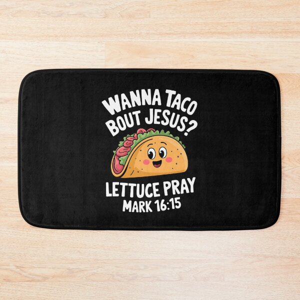 Item preview, Wanna Taco Bout Jesus? Funny Christian Food Pun Design designed and sold by Karsten Stier.