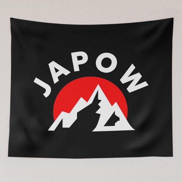 Item preview, JAPOW Japan Powder Snow Snowboard Sticker - White  designed and sold by PawaPotto.