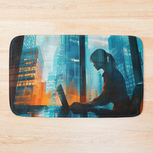 Item preview, Female Professional Excelling in a Bustling Office Workspace designed and sold by CheerForGoods.