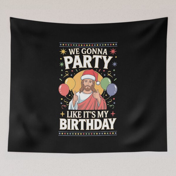 Item preview, Funny Jesus Birthday Party Christmas Celebration Design designed and sold by Karsten Stier.