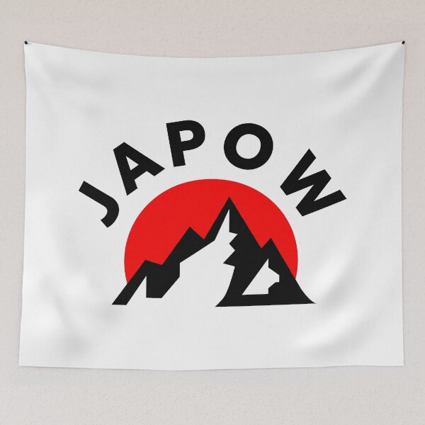 Item preview, JAPOW Japan Powder Snow Snowboard Sticker - Black  designed and sold by PawaPotto.