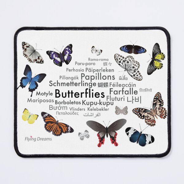 Item preview, Butterflies in Multiple Languages Illustration-2 designed and sold by FlyingDreamsArt.