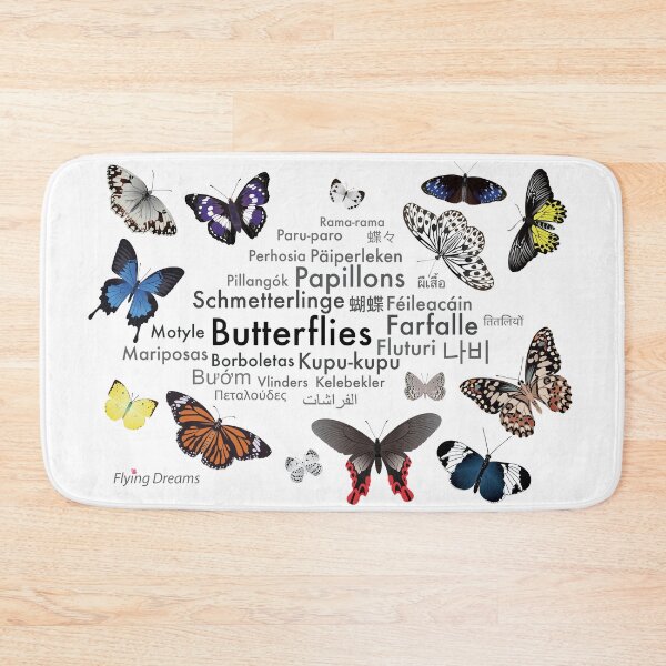 Item preview, Butterflies in Multiple Languages Illustration-2 designed and sold by FlyingDreamsArt.