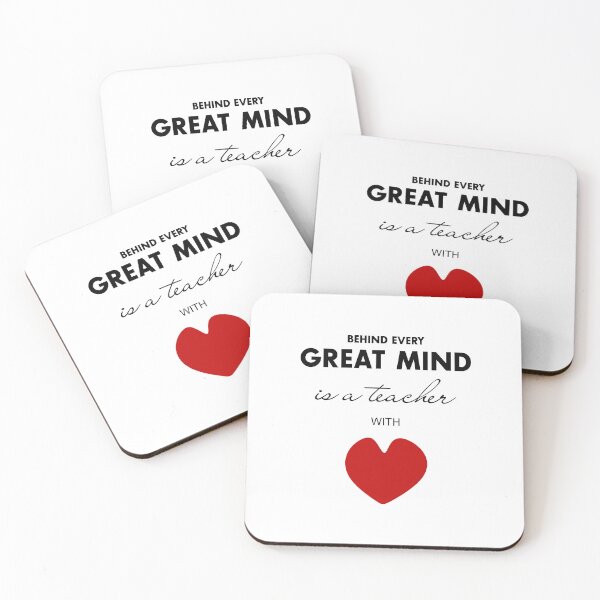 Item preview, Behind Every Great Mind – A Teacher with Heart, Unique designed and sold by villacreativa.