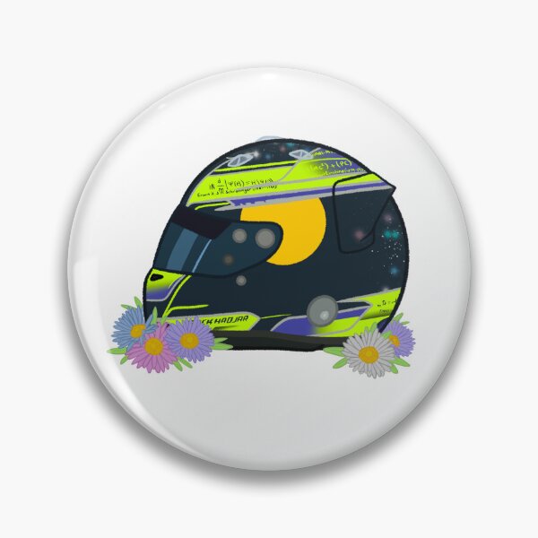 Item preview, Isack Hadjar 2024 Helmet With Flowers designed and sold by OriDraws.