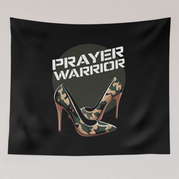 Item preview, Prayer Warrior Camo Heels Christian Faith Design designed and sold by Karsten Stier.