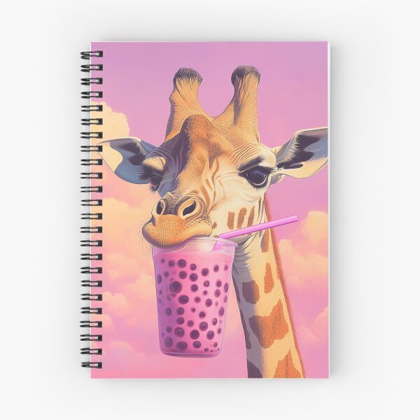 Item preview, Giraffe with bubble tea designed and sold by NicolasGlowArt.