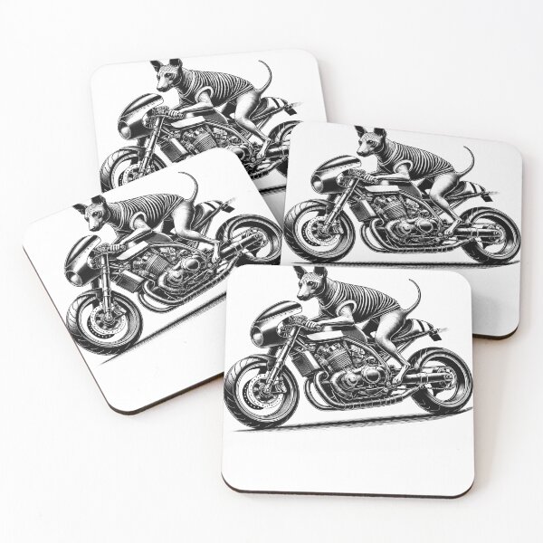 Item preview, Cool American Hairless Terrier Riding a Motorcycle Biker Dog Lover designed and sold by Kimberley King Art  King Art.