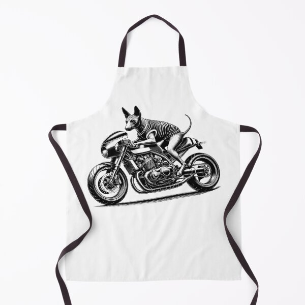 Item preview, Cool American Hairless Terrier Riding a Motorcycle Biker Dog Lover designed and sold by Kimberley King Art King Art.