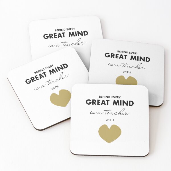 Item preview, Behind Every Great Mind – A Teacher with Golden Heart, Unique designed and sold by villacreativa.