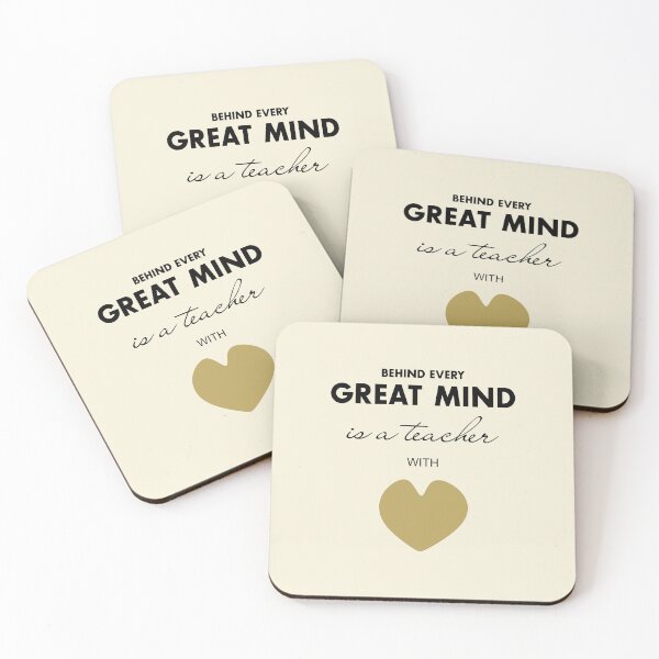 Item preview, Behind Every Great Mind – A Teacher with Golden Heart, Unique designed and sold by villacreativa.