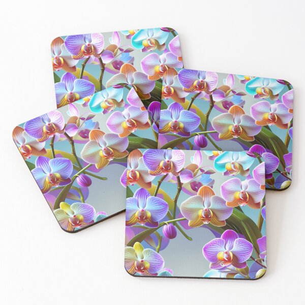 Item preview, Multi colored Orchid Pattern 3 designed and sold by Domo-Design.