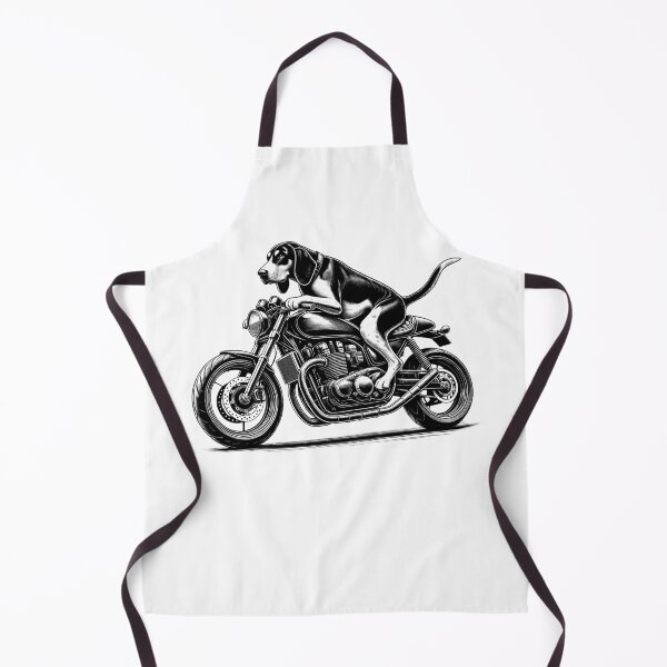Item preview, Cool Black and Tan Coonhound Riding a Motorcycle Biker Dog Lover designed and sold by Kimberley King Art King Art.
