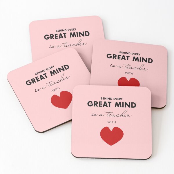 Item preview, Behind Every Great Mind – A Teacher with Heart, Unique designed and sold by villacreativa.