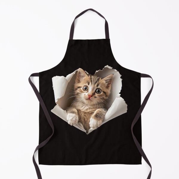 Item preview, Adorable Tabby Cat Peeking Through Torn Paper Design designed and sold by EmiBarDesign.
