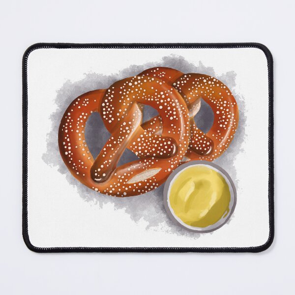 Item preview, Watercolour Pretzel with Mustard designed and sold by CarolineRowland.