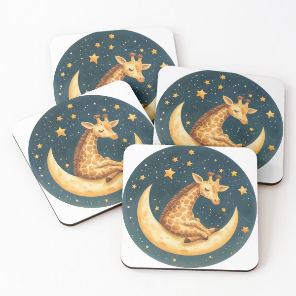 Item preview, Sleepy Giraffe in Night designed and sold by NicolasGlowArt.