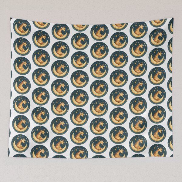 Item preview, Sleepy Giraffe in Night designed and sold by NicolasGlowArt.