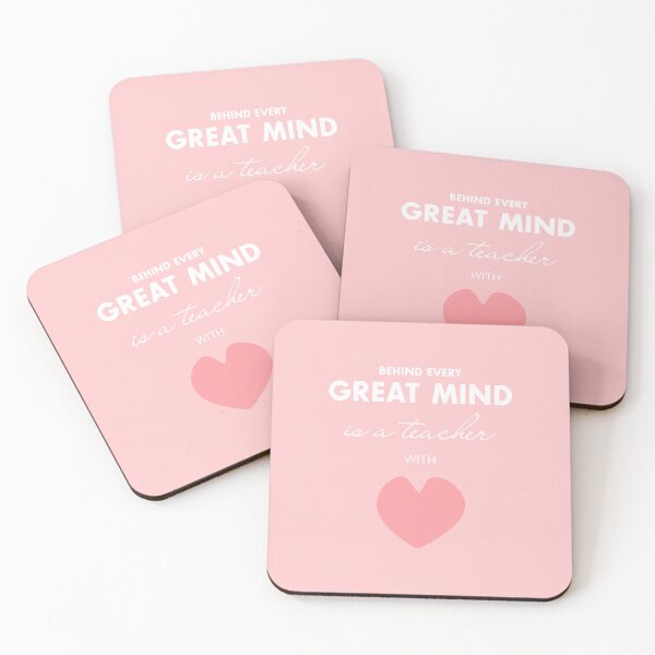 Item preview, Behind Every Great Mind – A Teacher with Heart, Unique designed and sold by villacreativa.