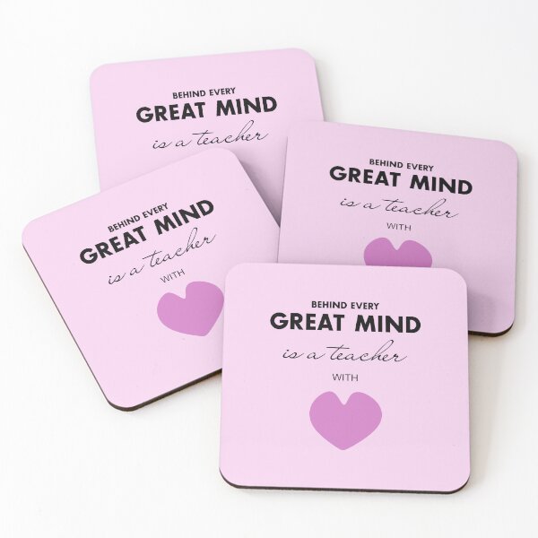Item preview, Behind Every Great Mind – A Teacher with Heart, Unique designed and sold by villacreativa.