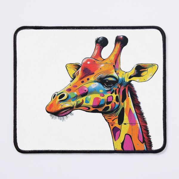Item preview, Colorful Giraffe Portrait designed and sold by NicolasGlowArt.