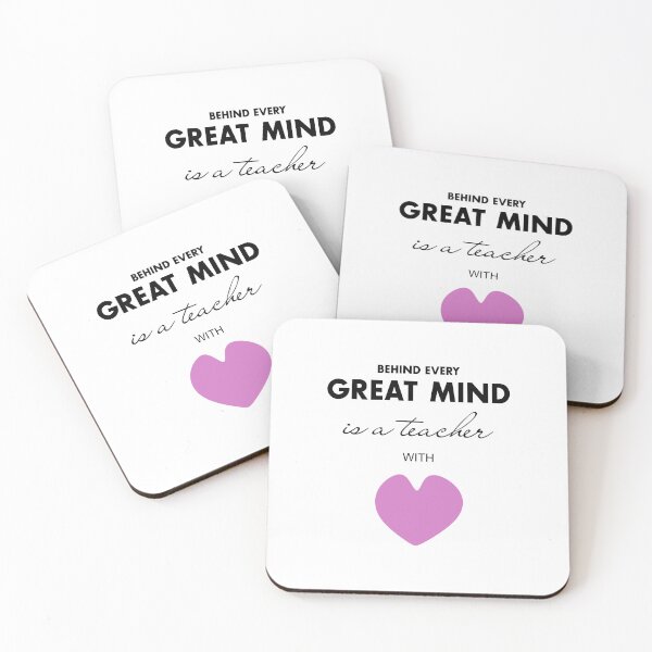Item preview, Behind Every Great Mind – A Teacher with Heart, Unique designed and sold by villacreativa.