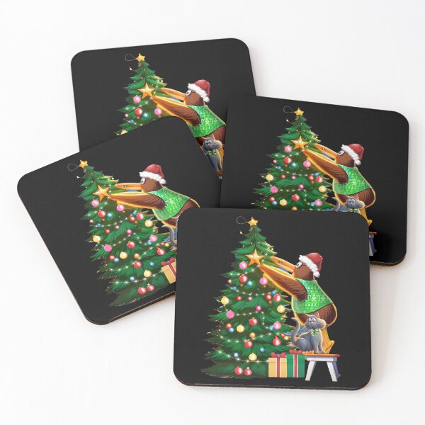 Item preview, Kiwi in London hanging Christmas decorations on the Christmas Tree 3 designed and sold by Mandii Pope.