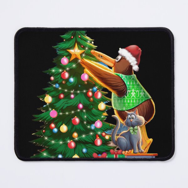 Item preview, Kiwi in London hanging Christmas decorations on the Christmas Tree 3 designed and sold by Mandii Pope.