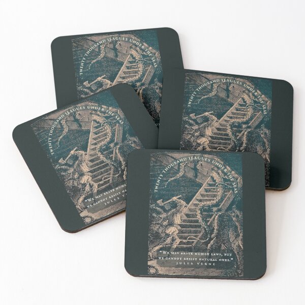 Item preview, Jules Verne quote: “We may brave human laws, but we cannot resist natural ones.” designed and sold by artbleed.