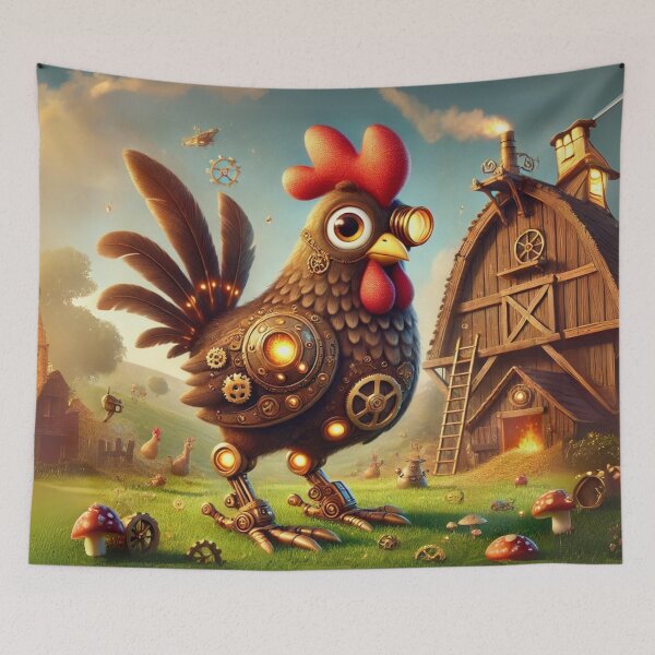 Item preview, Steampunk Plymouth Rock Chicken designed and sold by Sillytoe.