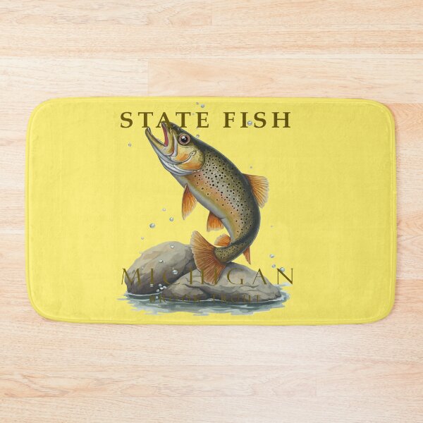Item preview, Michigan Brook Trout Fish Design designed and sold by taiche.